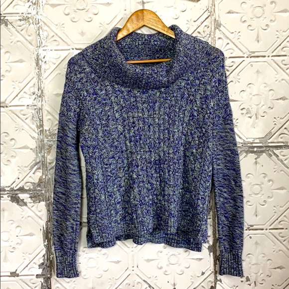 American Eagle Outfitters Sweaters - American eagle purple and gray knit cowl neck